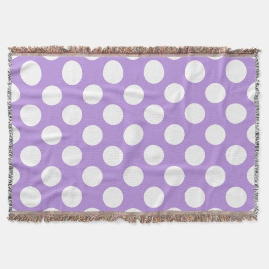 Lila Polka Dots, Polka Dot Pattern, Dots, Dotter Decke (Vorderseite)