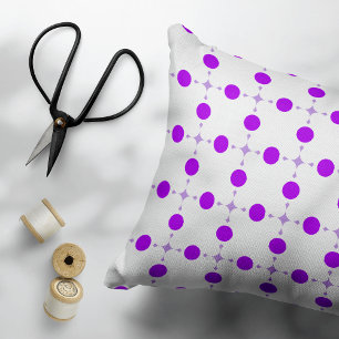 Lila Polka Dots, Polka Dot Pattern, Dots, Dotter Dekokissen