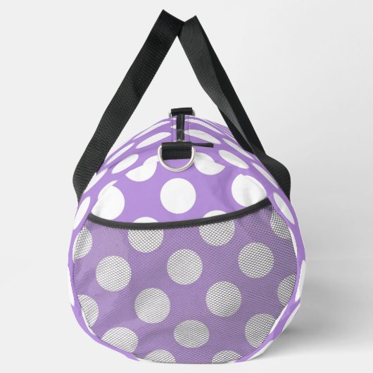 Lila Polka Dots, Polka Dot Pattern, Dots, Dotter Duffle Bag (Rechts)