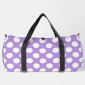 Lila Polka Dots, Polka Dot Pattern, Dots, Dotter Duffle Bag (Rückseite)