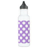 Lila Polka Dots, Polka Dot Pattern, Dots, Dotter Edelstahlflasche (Rechts)