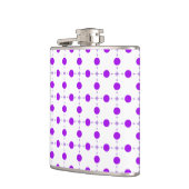 Lila Polka Dots, Polka Dot Pattern, Dots, Dotter Flachmann (Links)