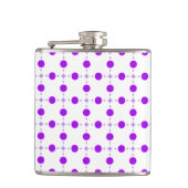 Lila Polka Dots, Polka Dot Pattern, Dots, Dotter Flachmann (Vorderseite)