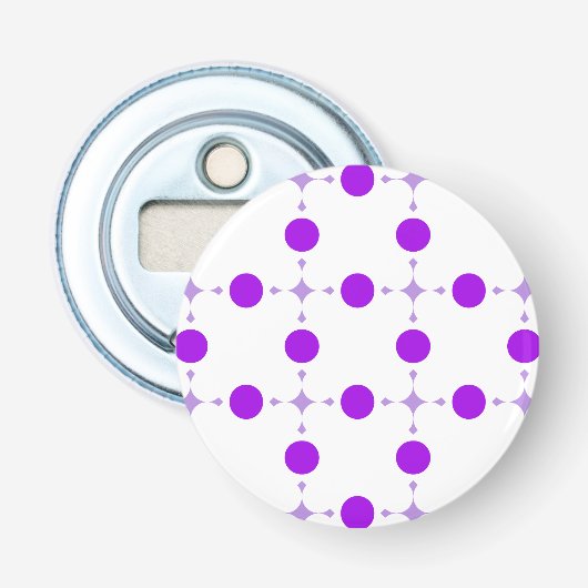 Lila Polka Dots, Polka Dot Pattern, Dots, Dotter Flaschenöffner (Vorderseite)
