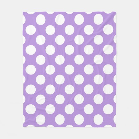 Lila Polka Dots, Polka Dot Pattern, Dots, Dotter Fleecedecke (Vorderseite)