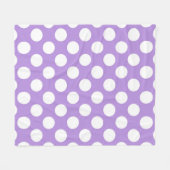 Lila Polka Dots, Polka Dot Pattern, Dots, Dotter Fleecedecke (Vorderseite (Horizontal))