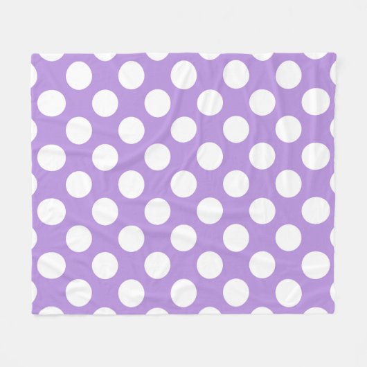 Lila Polka Dots, Polka Dot Pattern, Dots, Dotter Fleecedecke (Vorderseite (Horizontal))