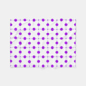 Lila Polka Dots, Polka Dot Pattern, Dots, Dotter Fleecedecke (Vorderseite (Horizontal))