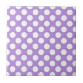 Lila Polka Dots, Polka Dot Pattern, Dots, Dotter Fliese (Vorderseite)