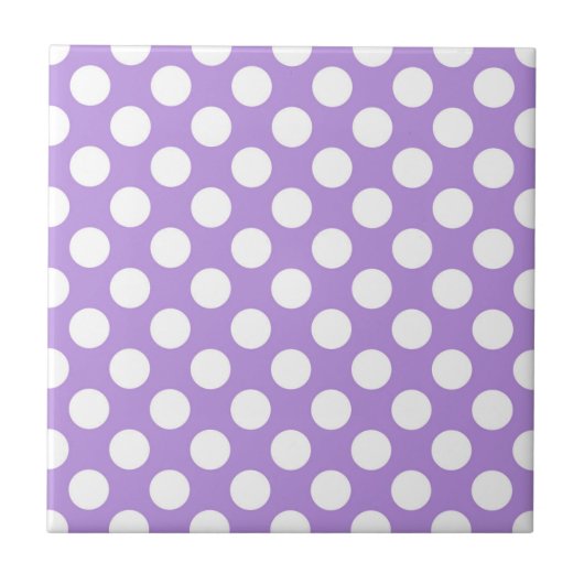 Lila Polka Dots, Polka Dot Pattern, Dots, Dotter Fliese (Vorderseite)