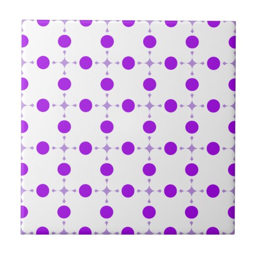 Lila Polka Dots, Polka Dot Pattern, Dots, Dotter Fliese (Vorderseite)