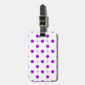 Lila Polka Dots, Polka Dot Pattern, Dots, Dotter Gepäckanhänger (Vorderseite vertikal)