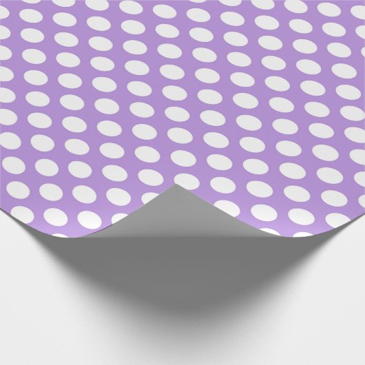 Lila Polka Dots, Polka Dot Pattern, Dots, Dotter Geschenkpapier (Ecke)