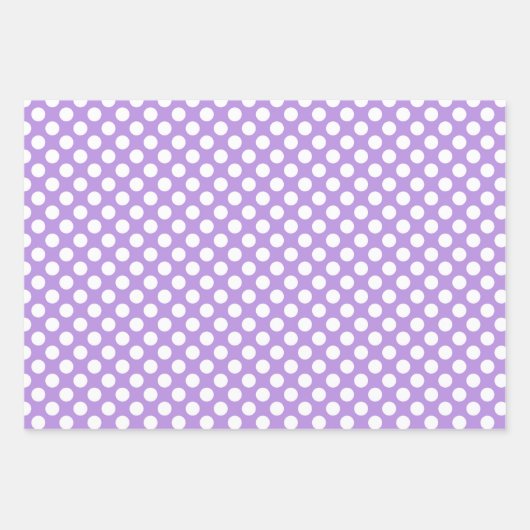 Lila Polka Dots, Polka Dot Pattern, Dots, Dotter Geschenkpapier Set (Vorderseite 2)