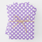 Lila Polka Dots, Polka Dot Pattern, Dots, Dotter Geschenkpapier Set (Beispiel)