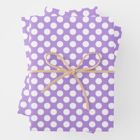 Lila Polka Dots, Polka Dot Pattern, Dots, Dotter Geschenkpapier Set (Beispiel)