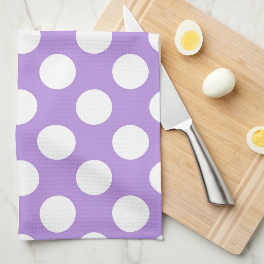 Lila Polka Dots, Polka Dot Pattern, Dots, Dotter Geschirrtuch (Viertel Falte)
