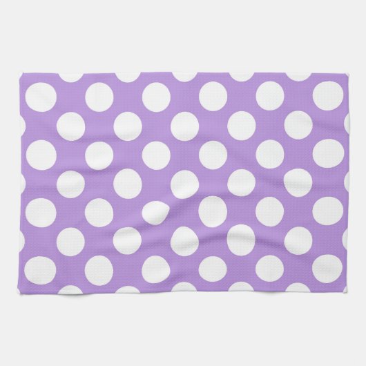 Lila Polka Dots, Polka Dot Pattern, Dots, Dotter Geschirrtuch (Horizontal)