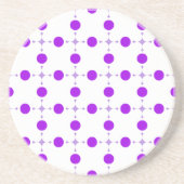 Lila Polka Dots, Polka Dot Pattern, Dots, Dotter Getränkeuntersetzer (Vorne)