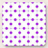 Lila Polka Dots, Polka Dot Pattern, Dots, Dotter Getränkeuntersetzer (Vorderseite)