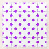 Lila Polka Dots, Polka Dot Pattern, Dots, Dotter Glasuntersetzer (Vorderseite)