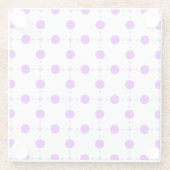 Lila Polka Dots, Polka Dot Pattern, Dots, Dotter Glasuntersetzer (Rückseite)
