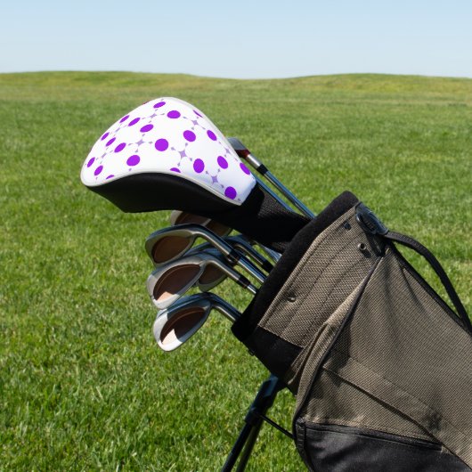 Lila Polka Dots, Polka Dot Pattern, Dots, Dotter Golf Headcover (In SItu)