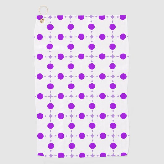 Lila Polka Dots, Polka Dot Pattern, Dots, Dotter Golfhandtuch (Vorderseite)