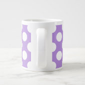 Lila Polka Dots, Polka Dot Pattern, Dots, Dotter Jumbo-Tasse (Rückseite)
