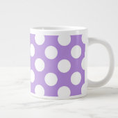 Lila Polka Dots, Polka Dot Pattern, Dots, Dotter Jumbo-Tasse (Rechts)