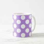 Lila Polka Dots, Polka Dot Pattern, Dots, Dotter Kaffeetasse (VorderseiteRechts)