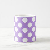 Lila Polka Dots, Polka Dot Pattern, Dots, Dotter Kaffeetasse (Mittel)