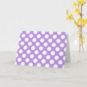 Lila Polka Dots, Polka Dot Pattern, Dots, Dotter Karte (Gelbe Blume)