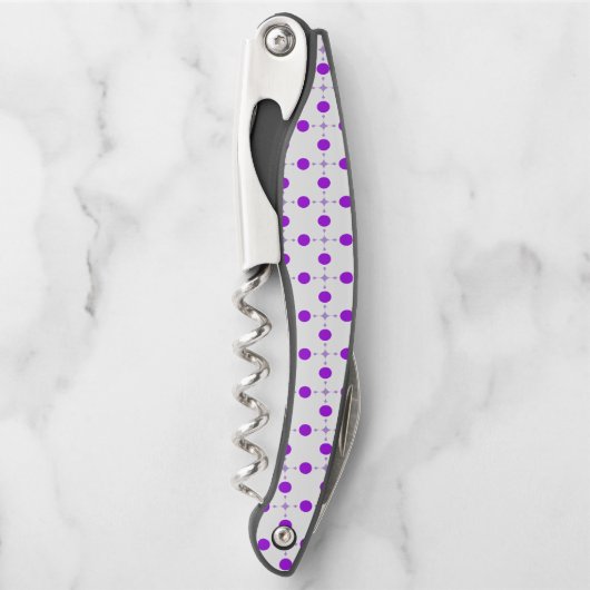 Lila Polka Dots, Polka Dot Pattern, Dots, Dotter Kellnermesser (Vorderseite)