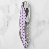Lila Polka Dots, Polka Dot Pattern, Dots, Dotter Kellnermesser (Rückseite)