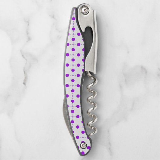 Lila Polka Dots, Polka Dot Pattern, Dots, Dotter Kellnermesser (Rückseite)