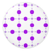 Lila Polka Dots, Polka Dot Pattern, Dots, Dotter Keramikknauf (Vorderseite)