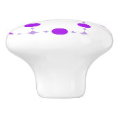 Lila Polka Dots, Polka Dot Pattern, Dots, Dotter Keramikknauf (Seitenansicht)
