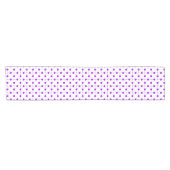 Lila Polka Dots, Polka Dot Pattern, Dots, Dotter Kurzer Tischläufer (Horizontal)