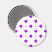 Lila Polka Dots, Polka Dot Pattern, Dots, Dotter Magnet (Vorderseite/Rückseite)