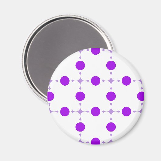 Lila Polka Dots, Polka Dot Pattern, Dots, Dotter Magnet (Vorderseite/Rückseite)