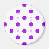 Lila Polka Dots, Polka Dot Pattern, Dots, Dotter Magnet (Vorne)