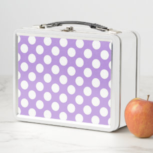 Lila Polka Dots, Polka Dot Pattern, Dots, Dotter Metall Brotdose