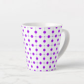 Lila Polka Dots, Polka Dot Pattern, Dots, Dotter Milchtasse (Rechte Ecke)