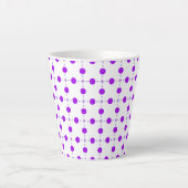 Lila Polka Dots, Polka Dot Pattern, Dots, Dotter Milchtasse (Vorderseite)