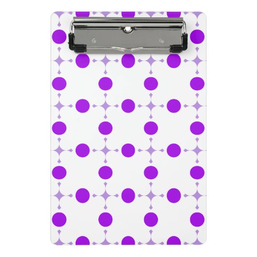 Lila Polka Dots, Polka Dot Pattern, Dots, Dotter Mini Klemmbrett (Vorderseite)