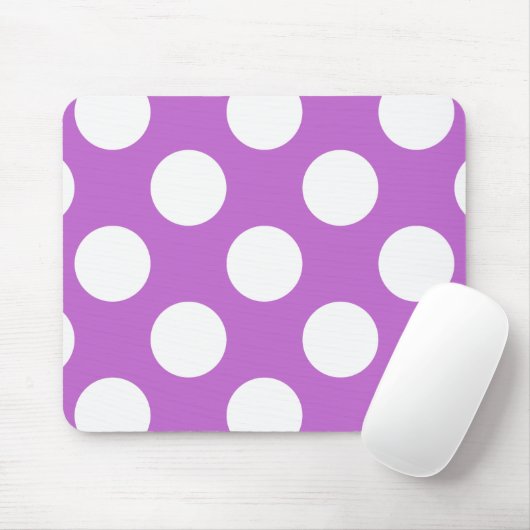 Lila Polka Dots, Polka Dot Pattern, Dots, Dotter Mousepad (Mit Mouse)