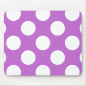 Lila Polka Dots, Polka Dot Pattern, Dots, Dotter Mousepad (Vorne)