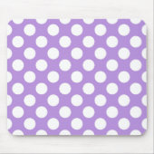 Lila Polka Dots, Polka Dot Pattern, Dots, Dotter Mousepad (Vorne)