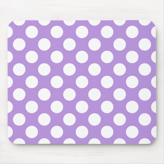 Lila Polka Dots, Polka Dot Pattern, Dots, Dotter Mousepad (Vorne)